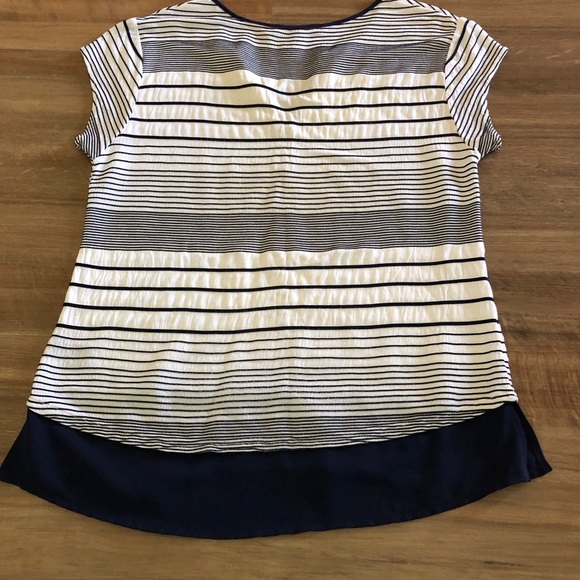 Like-New Sanctuary Cap Sleeve Striped V-Neck Top - Picture 5 of 9